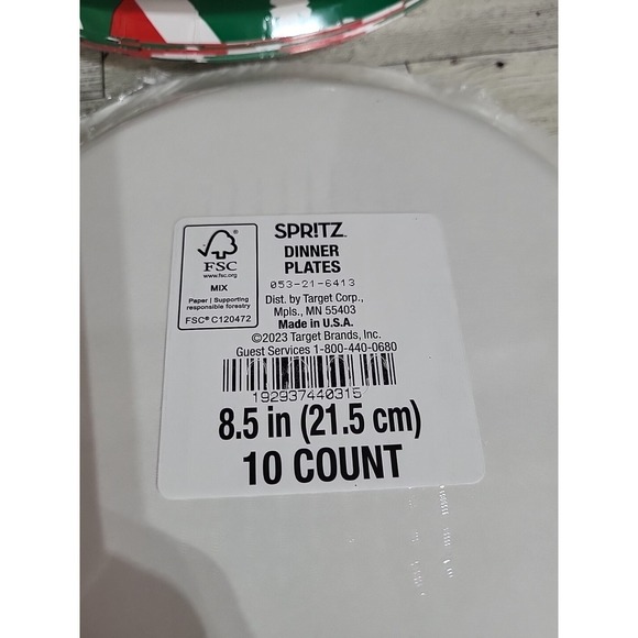 Santa Hat Dinner Paper Plates Lot Of 3 New Unopened 10 Count Per Pack Christmas - Picture 4 of 4